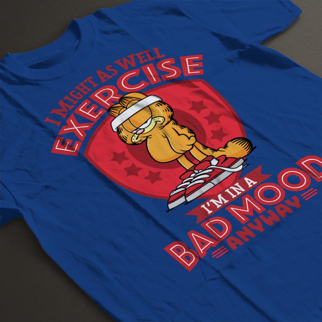 Garfield Bad Mood Equals Exercise Men/'s T-Shirt