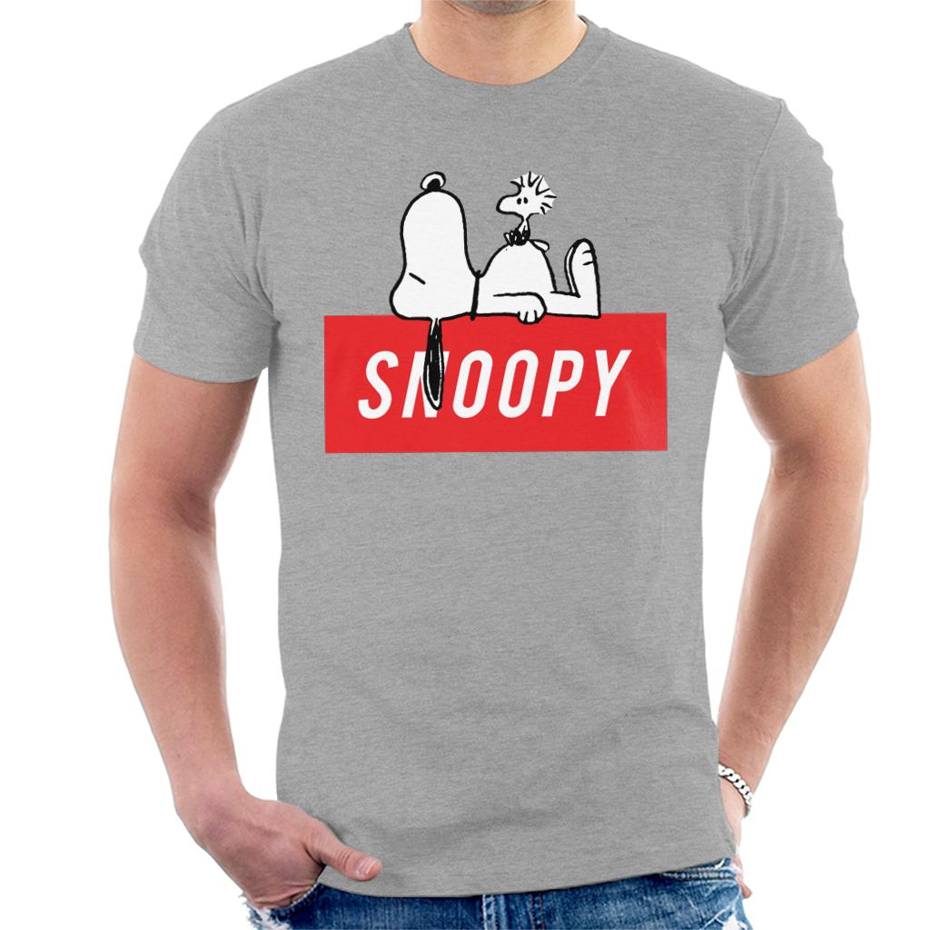 Peanuts Red Block Text Men's T-Shirt