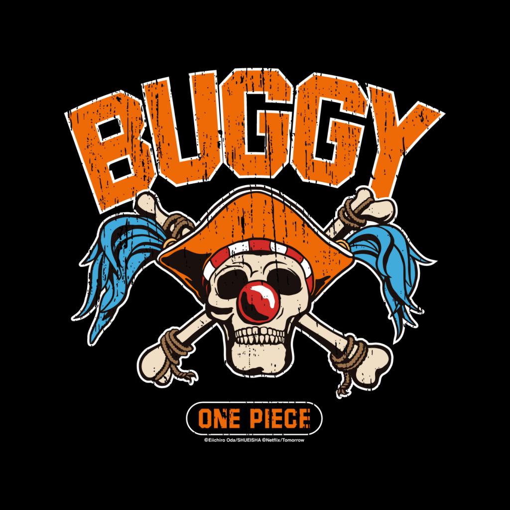 One Piece Buggy Pirates Clown Skull Crossbones Emblem Anime Men's