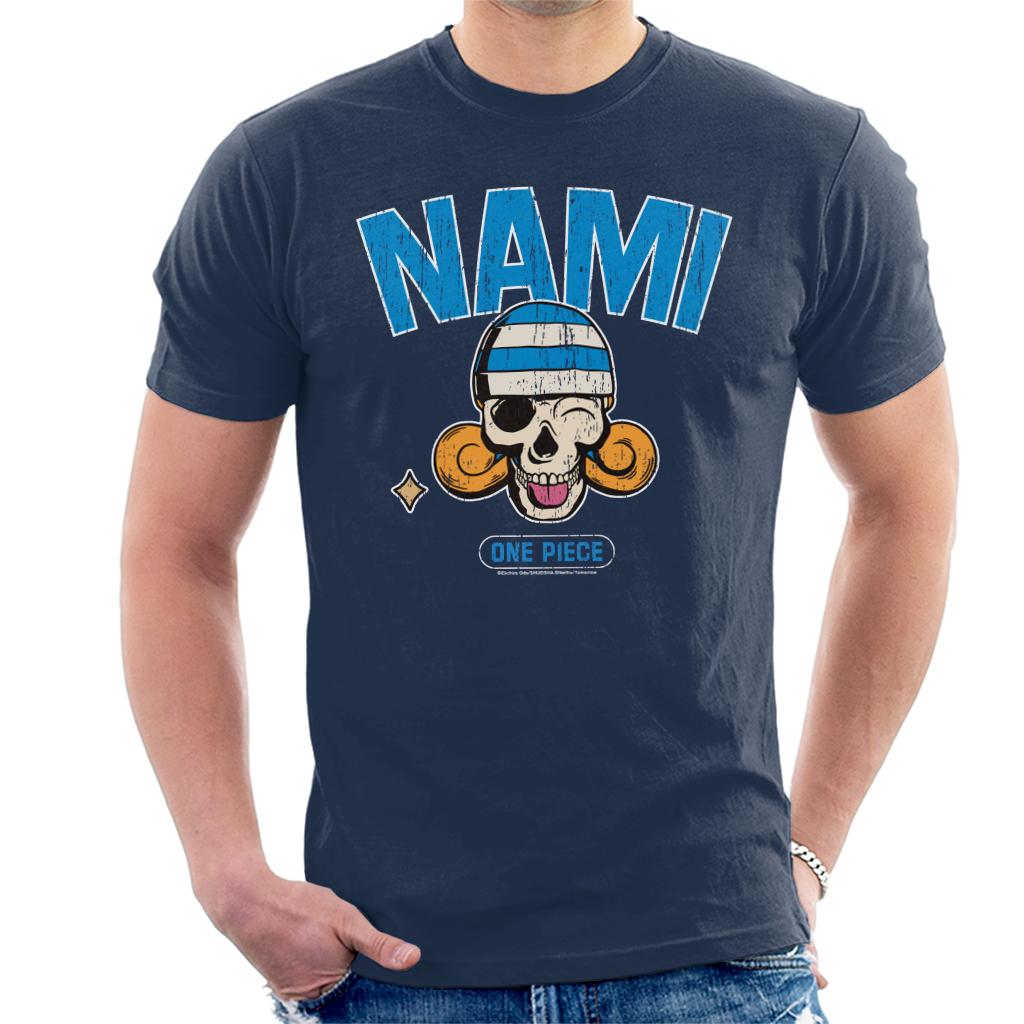 One Piece Nami Straw Hat Pirates Navigator Skull Logo Anime Men's T-Shirt - Picture 1 of 5
