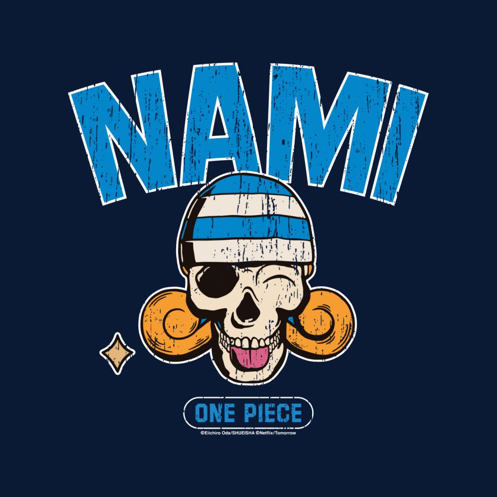 One Piece Nami Straw Hat Pirates Navigator Skull Logo Anime Men's T-Shirt - Picture 2 of 5