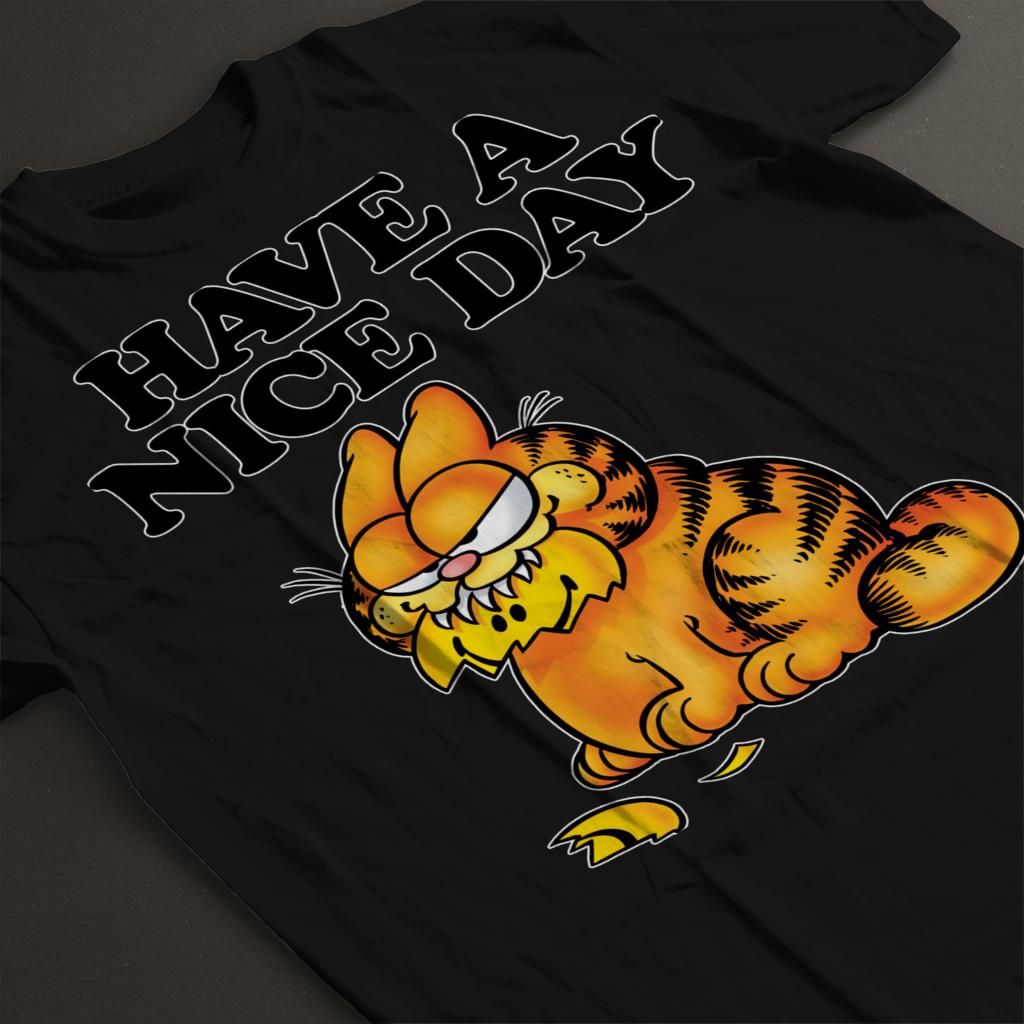 GARFIELD SMASHED SMILEY en bouche Have a Nice Day tee-shirt Homme EUR ...